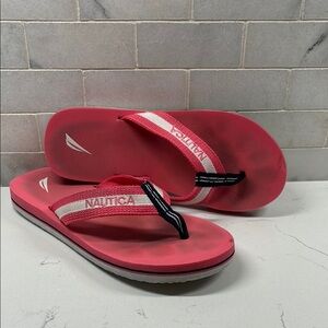 Nautica Pink Flip Flops Women's Size 5.5